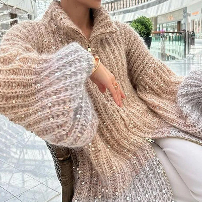 GLORIA | Refined Shiny Style Cardigan
