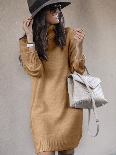 Women's Chic Comfort Turtleneck Sweater - Ideal for Fall and Winter