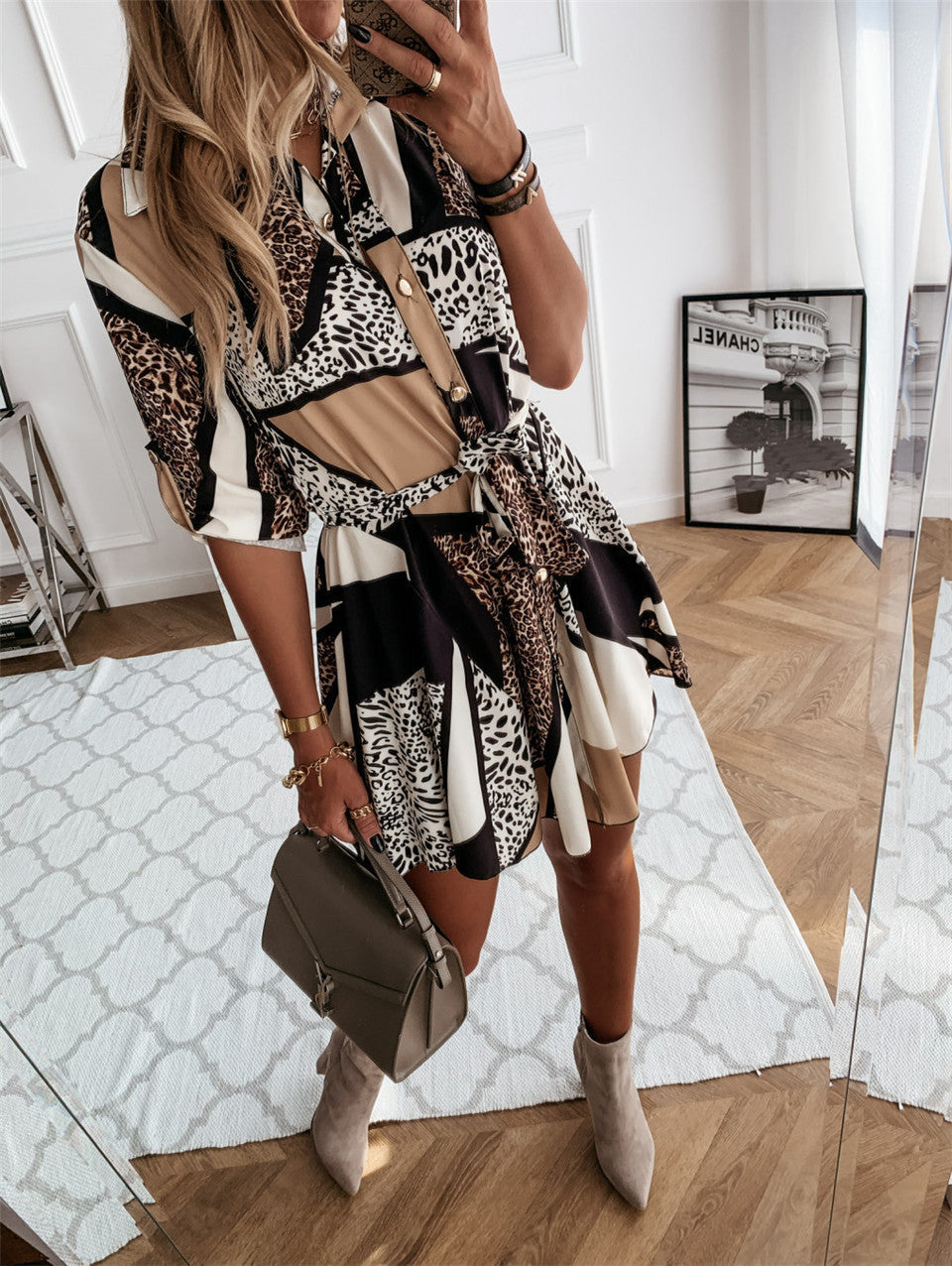 Vintage inspired printed dress