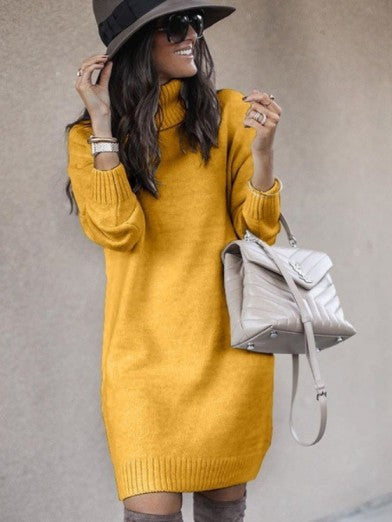 Women's Chic Comfort Turtleneck Sweater - Ideal for Fall and Winter