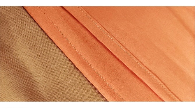 Cotton blend trapeze long skirt