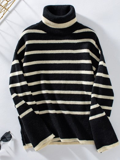 Chic Turtleneck Knit Sweater for Women – Fall and Winter Style