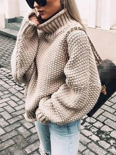 Women's Comfort and Style Knitted Turtleneck Sweater