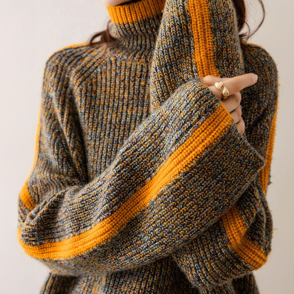 Kali Turtleneck Knit & Cashmere Sweater