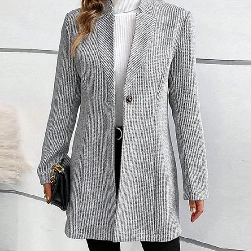 Mia coat with jacquard stitching