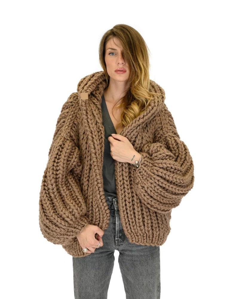 Kapuzen-Cardigan-Sweater