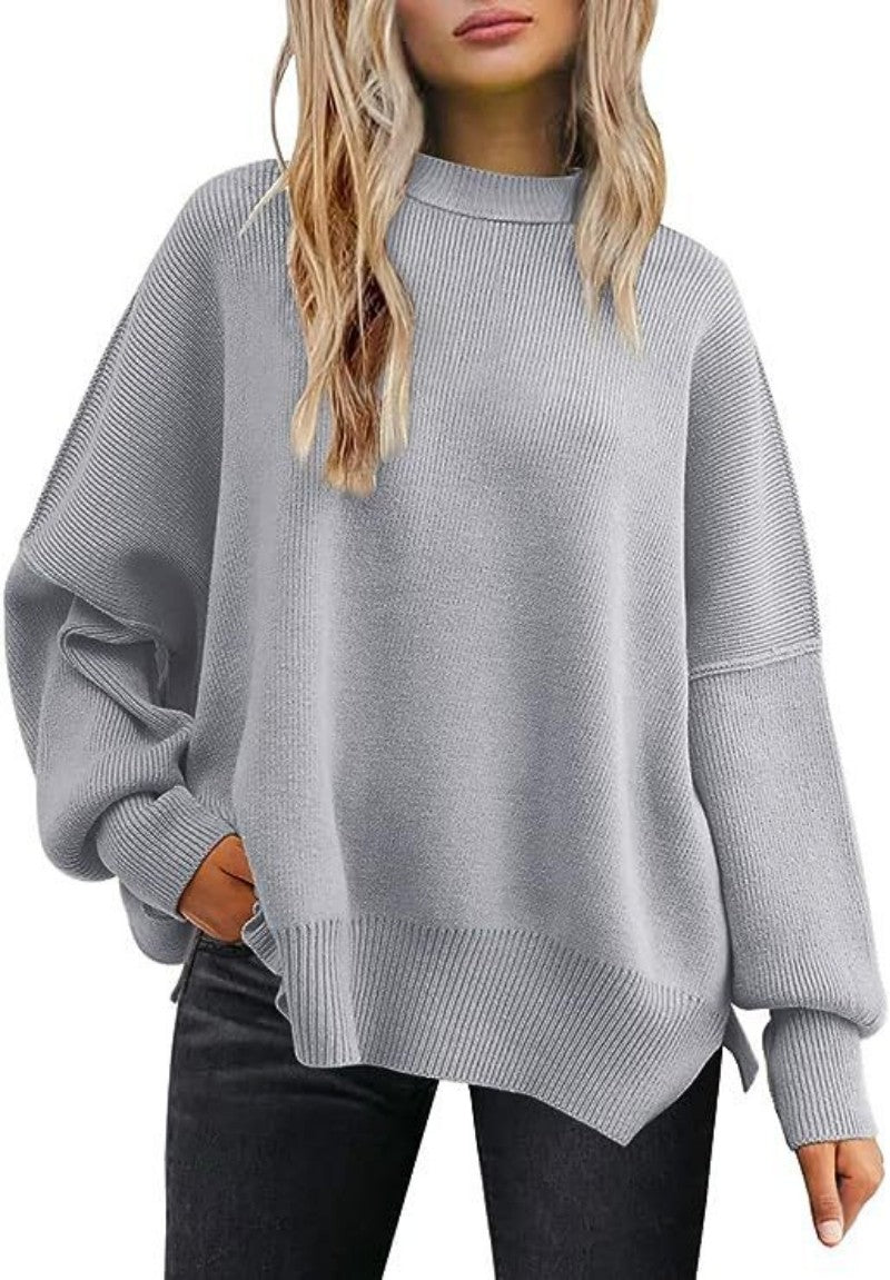 Strickpullover mit Seitenschlitz
