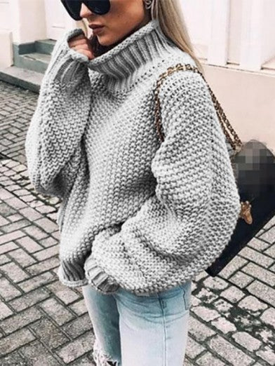 Women's Comfort and Style Knitted Turtleneck Sweater