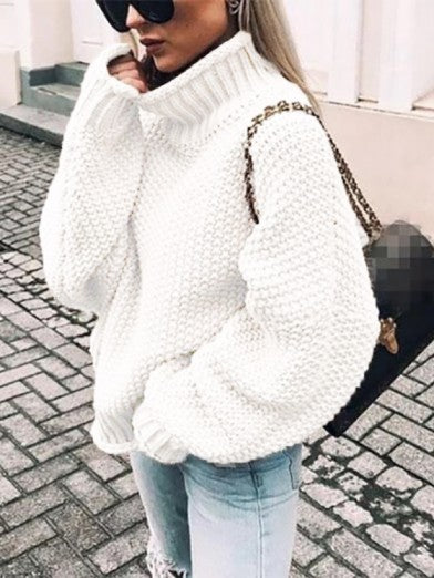 Women's Comfort and Style Knitted Turtleneck Sweater