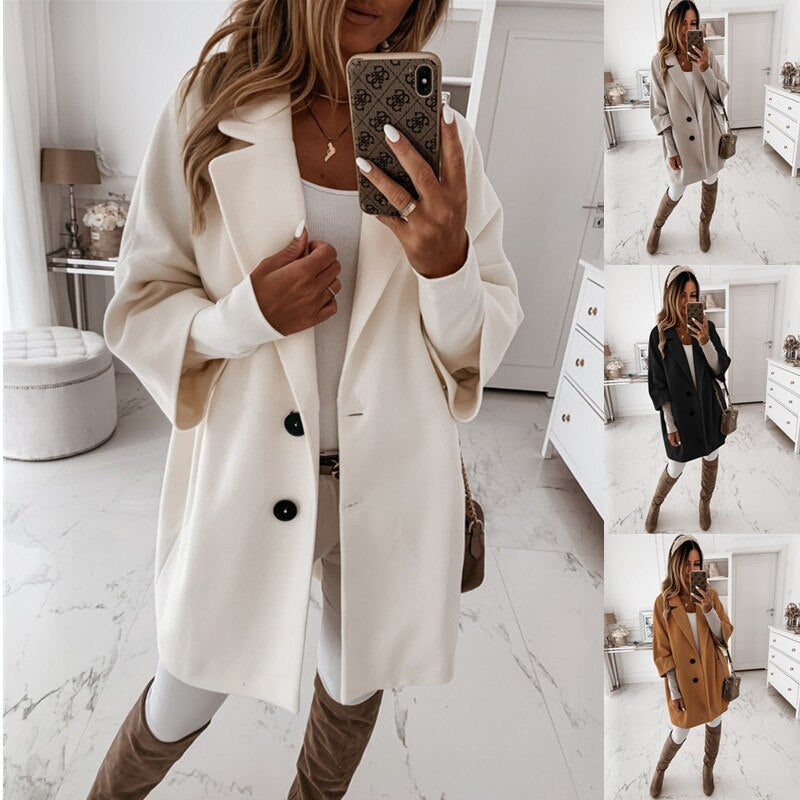 ELENA | Elegant and Vintage Long Wool Coat