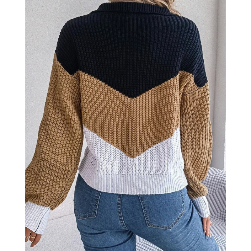 Women's V-Neck Knitted Sweater
