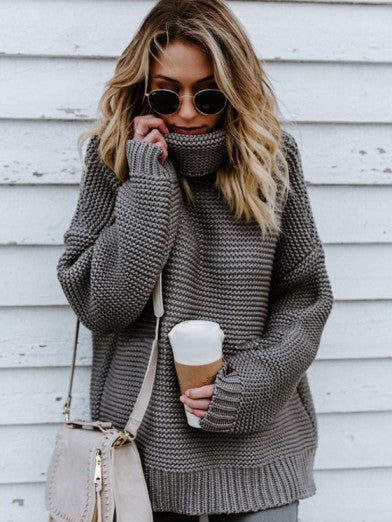 Women's Comfort and Elegance Oversized Turtleneck Sweater