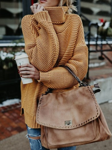 Women's Comfort and Elegance Oversized Turtleneck Sweater