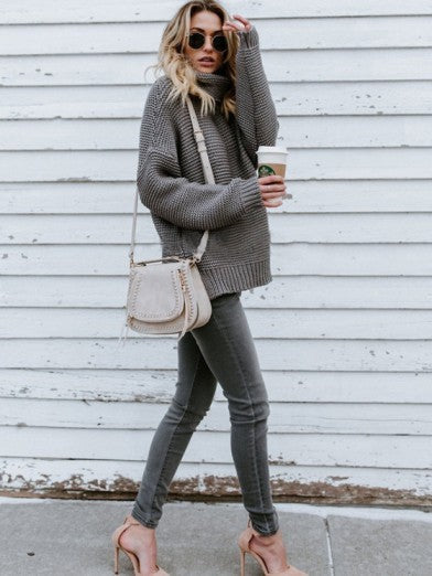 Women's Comfort and Elegance Oversized Turtleneck Sweater