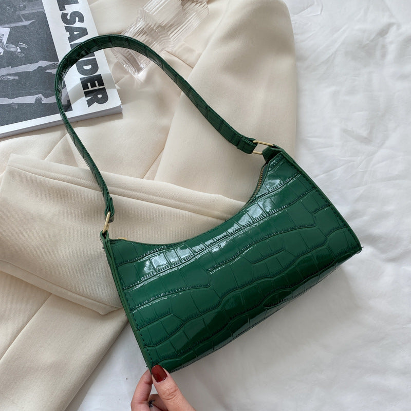 Retro Style Leather Shoulder Bag | Amber