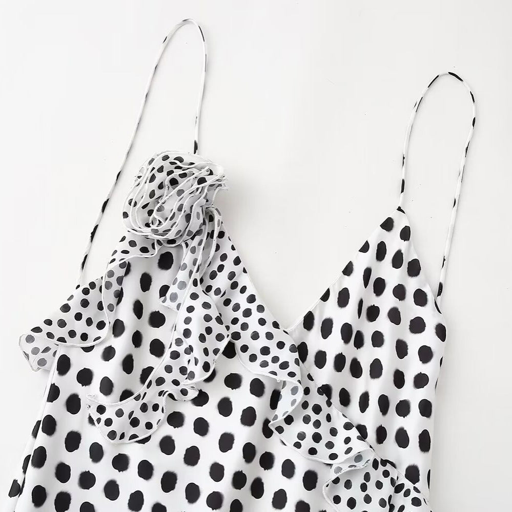 Polka Dot Elegance Layered Dress