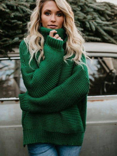 Women's Comfort and Elegance Oversized Turtleneck Sweater