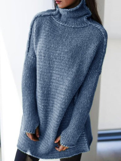 Oversized Knit Turtleneck Sweater – Chic and Comfortable