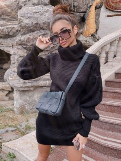 Elegant Lantern Turtleneck Sweater – Style and Softness Combined