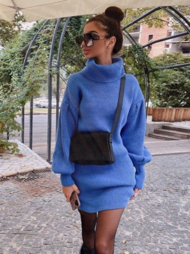Elegant Lantern Turtleneck Sweater – Style and Softness Combined