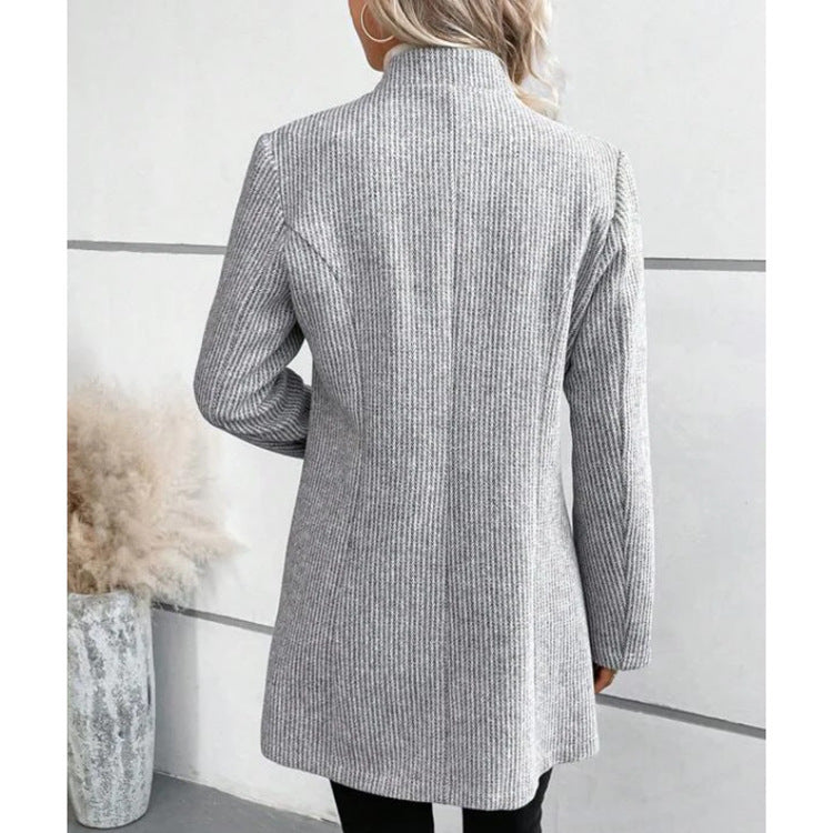 Mia coat with jacquard stitching