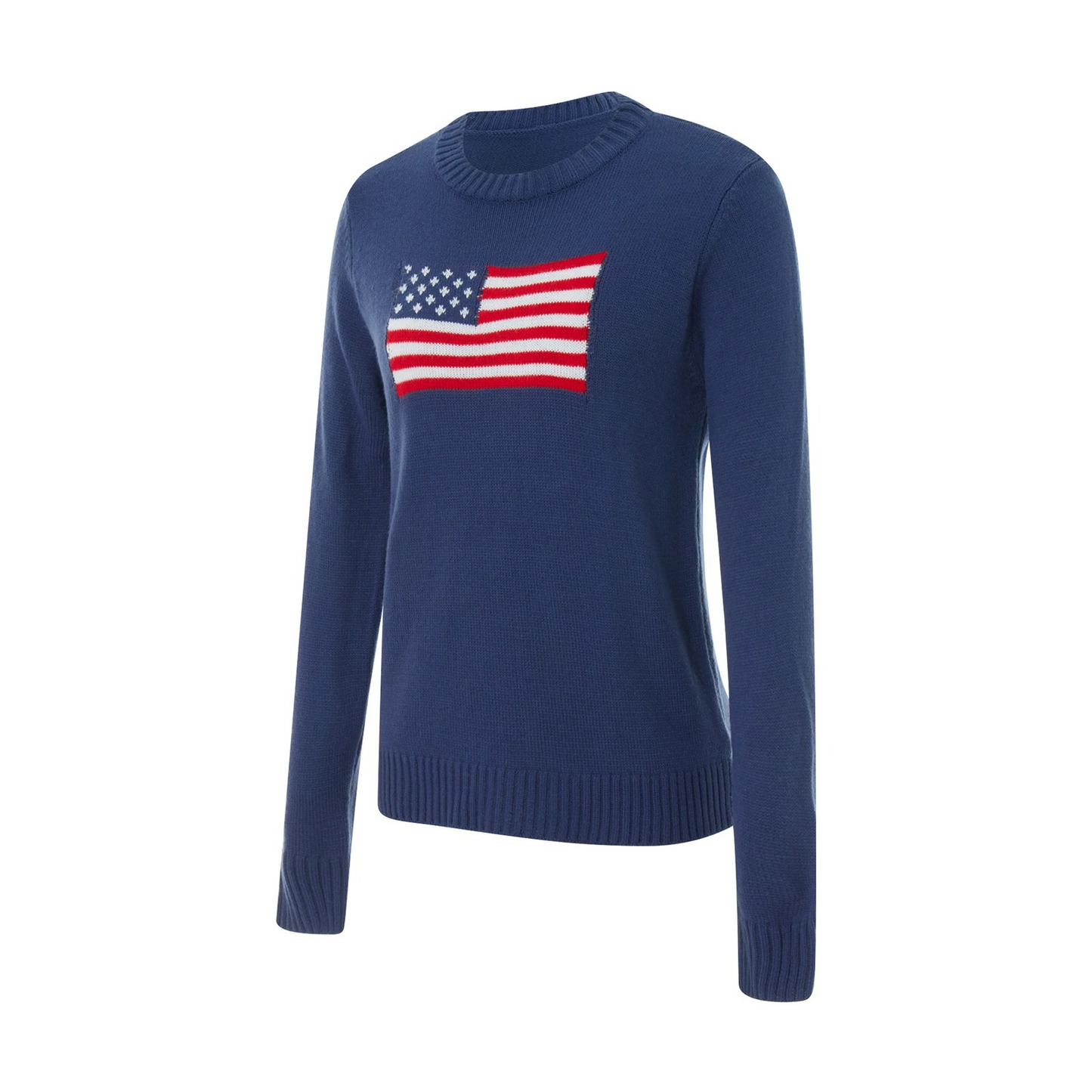 American Flag Detail Knit Sweater