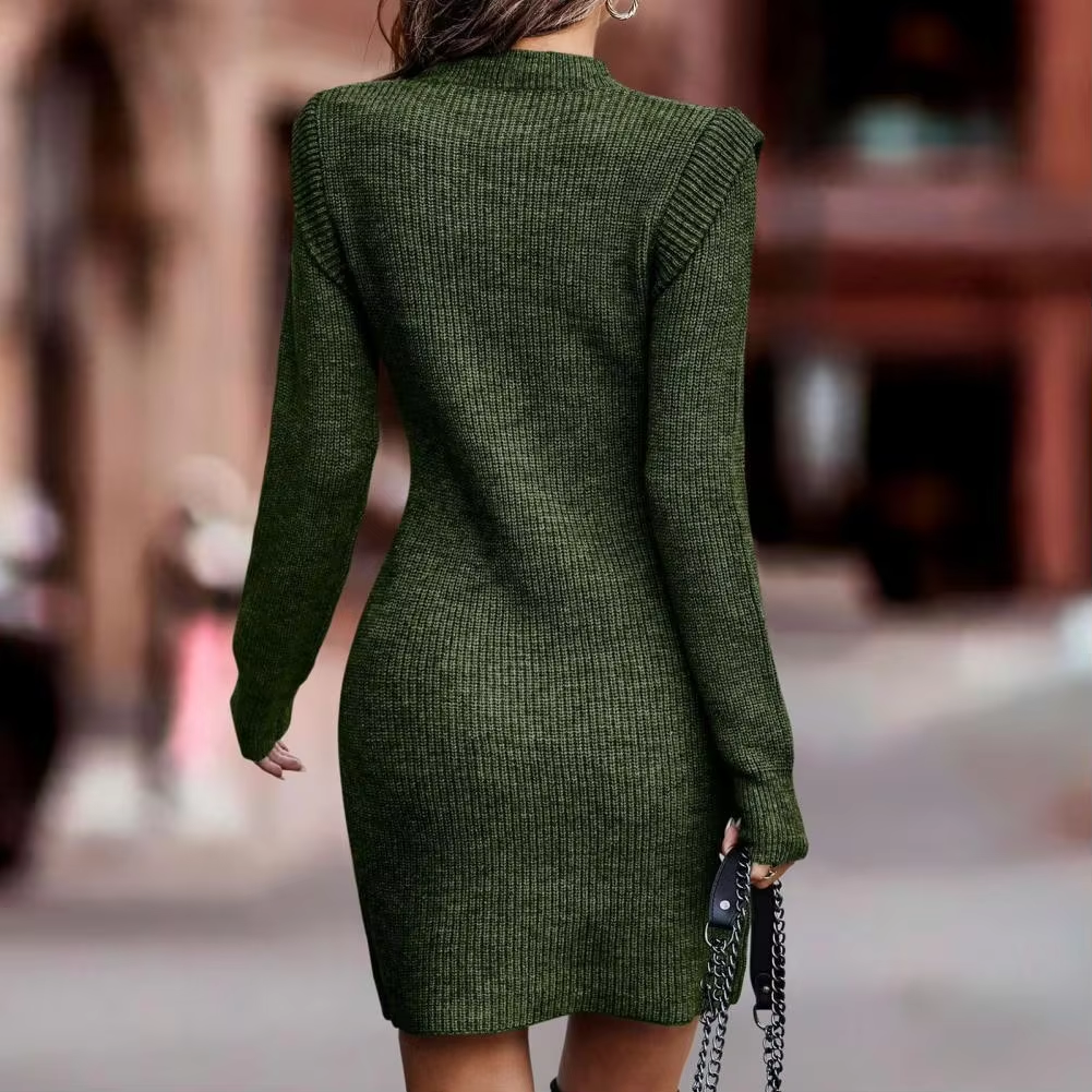 Elegant fitted knit dress