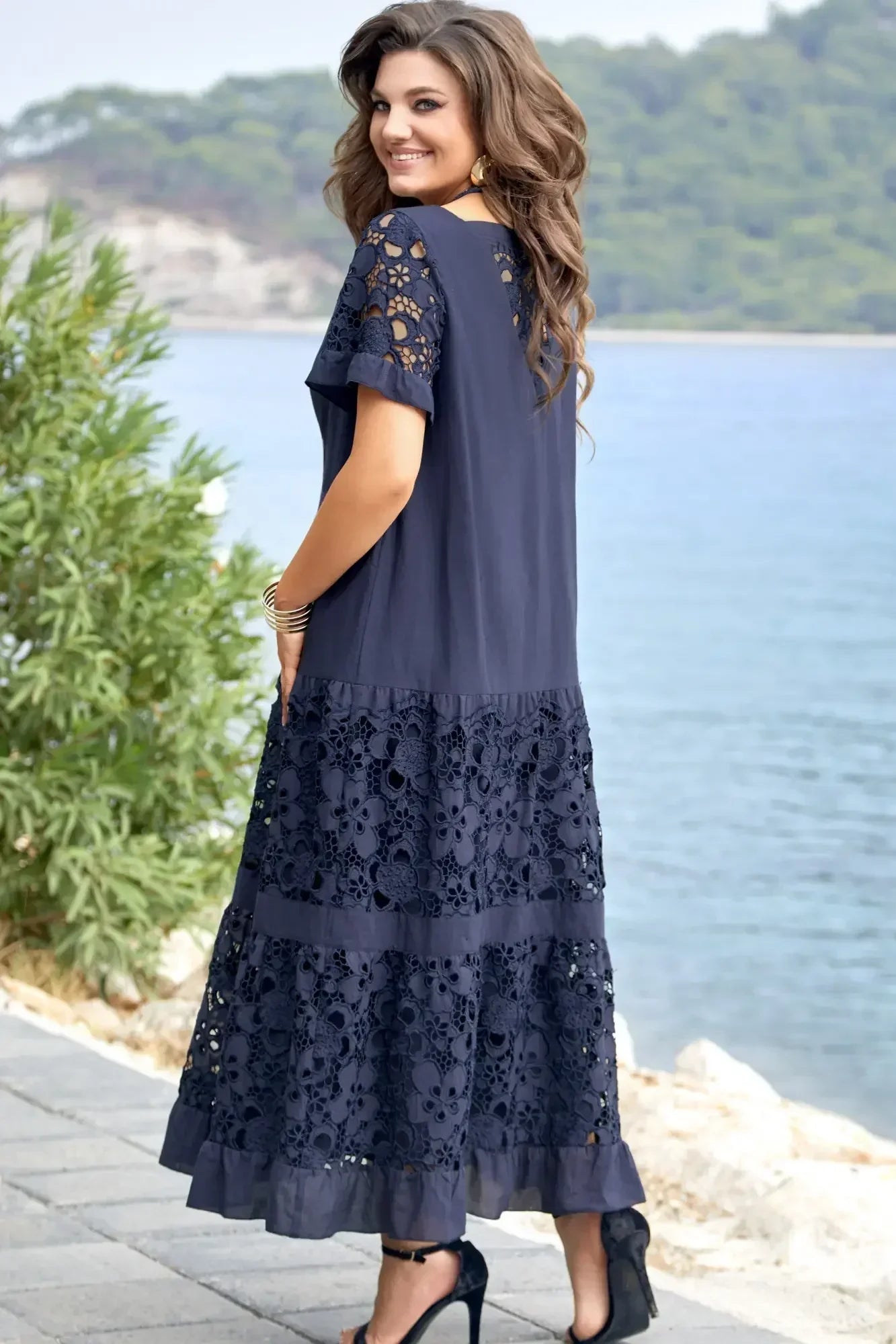 Elegant & Timeless 70s Couture Pleated Dress