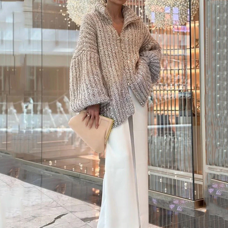 GLORIA | Refined Shiny Style Cardigan