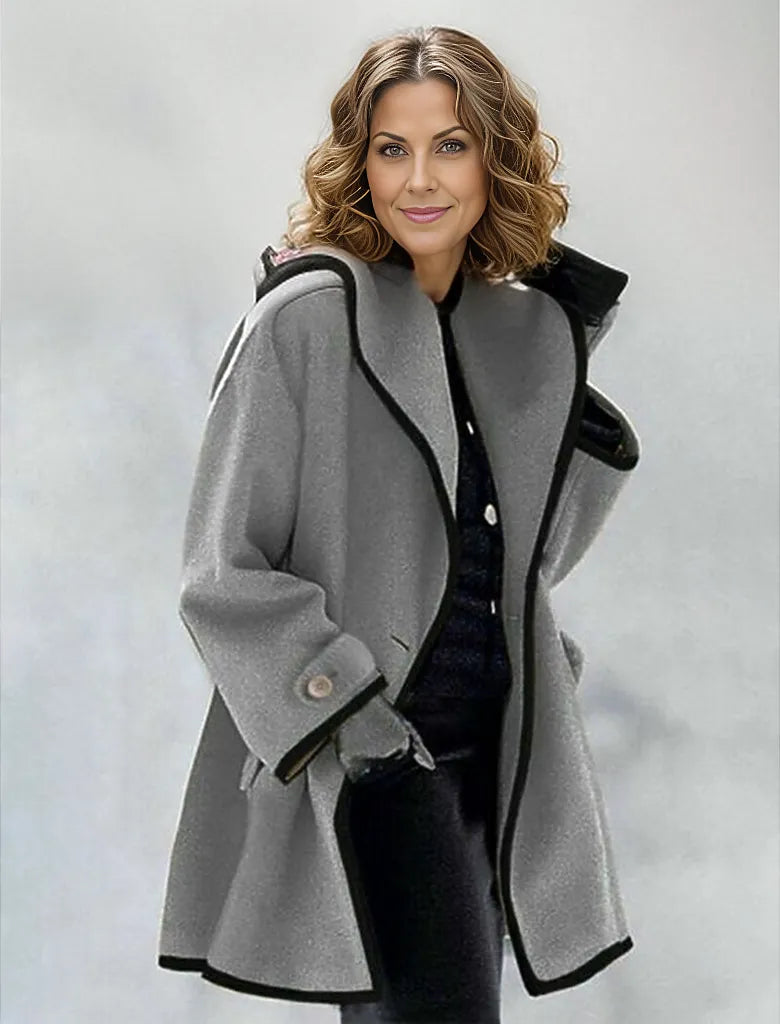 Plain gray vest with collar.