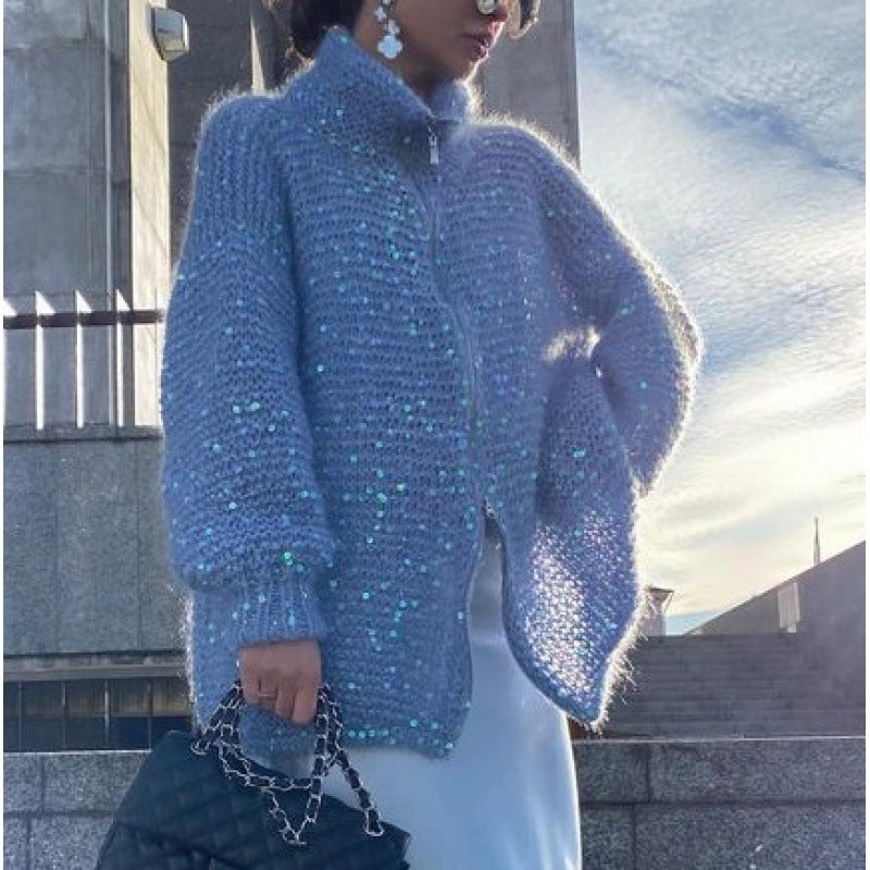 GLORIA | Refined Shiny Style Cardigan