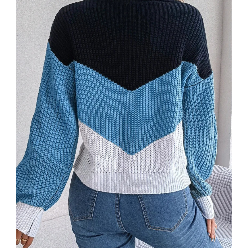 Women's V-Neck Knitted Sweater