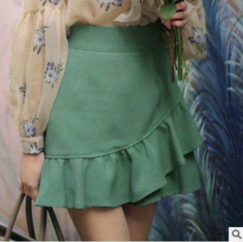 Ruffled mini skirt