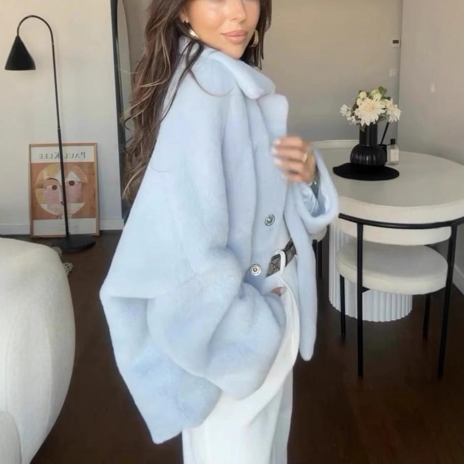 Fluffy loose coat