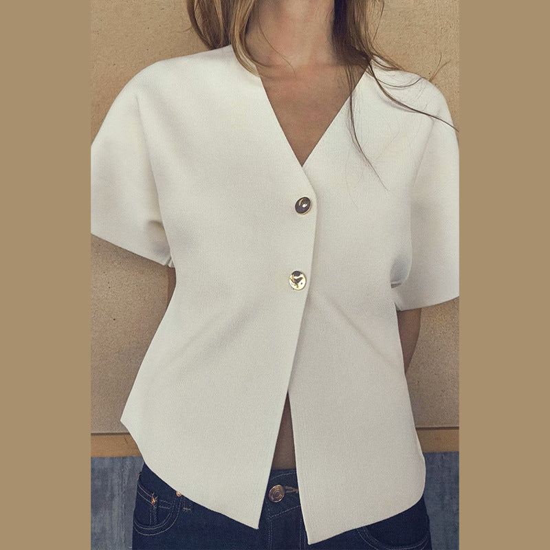 Casual Solid Knit Vest - Timeless Chic Elegance