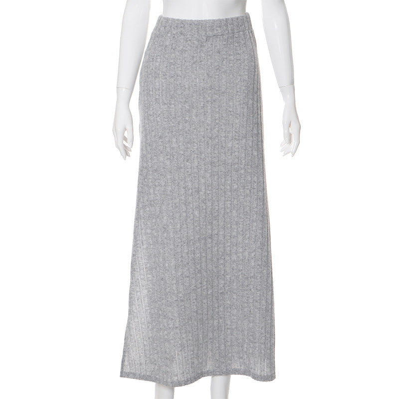 High Elasticity Long Split Sheath Skirt