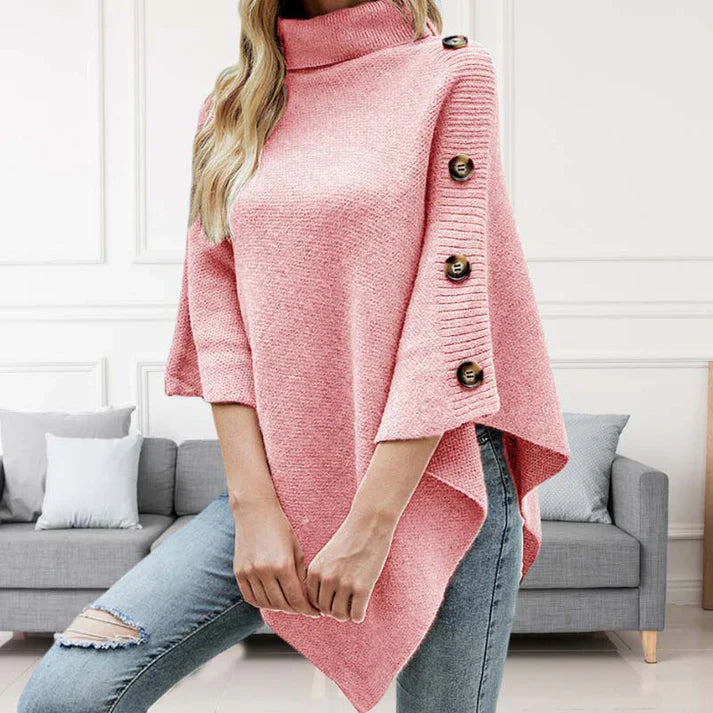 Stylishly Casual Solid Color Knit Sweater