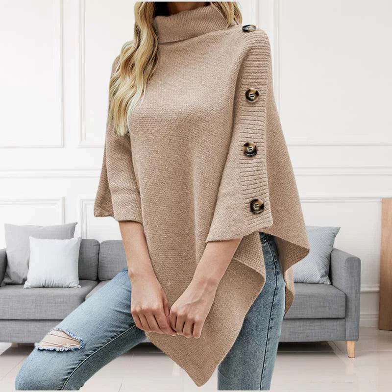 Stylishly Casual Solid Color Knit Sweater