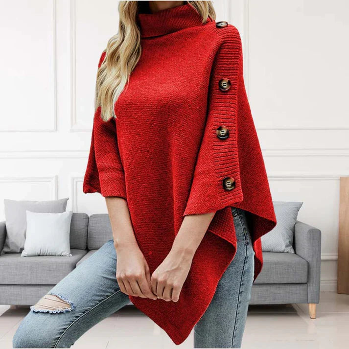 Stylishly Casual Solid Color Knit Sweater