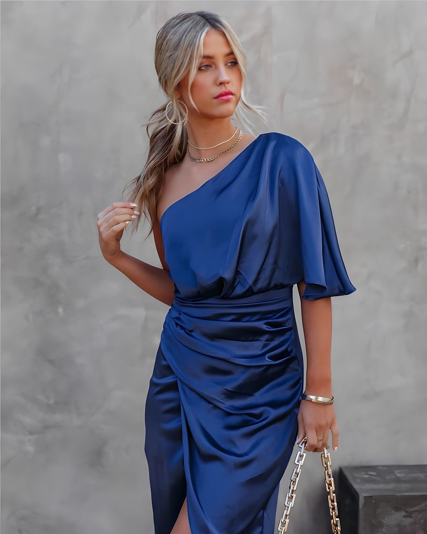 Elegant silk evening dress