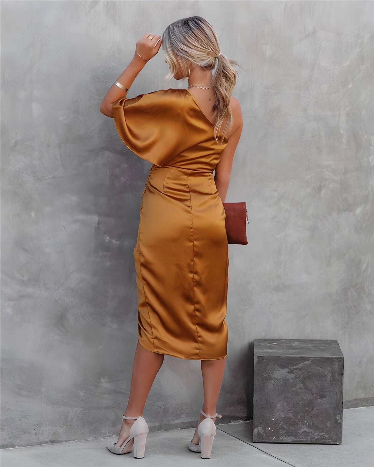 Elegant silk evening dress
