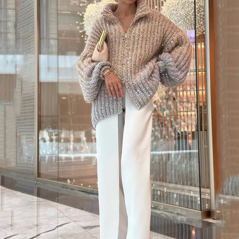 GLORIA | Refined Shiny Style Cardigan