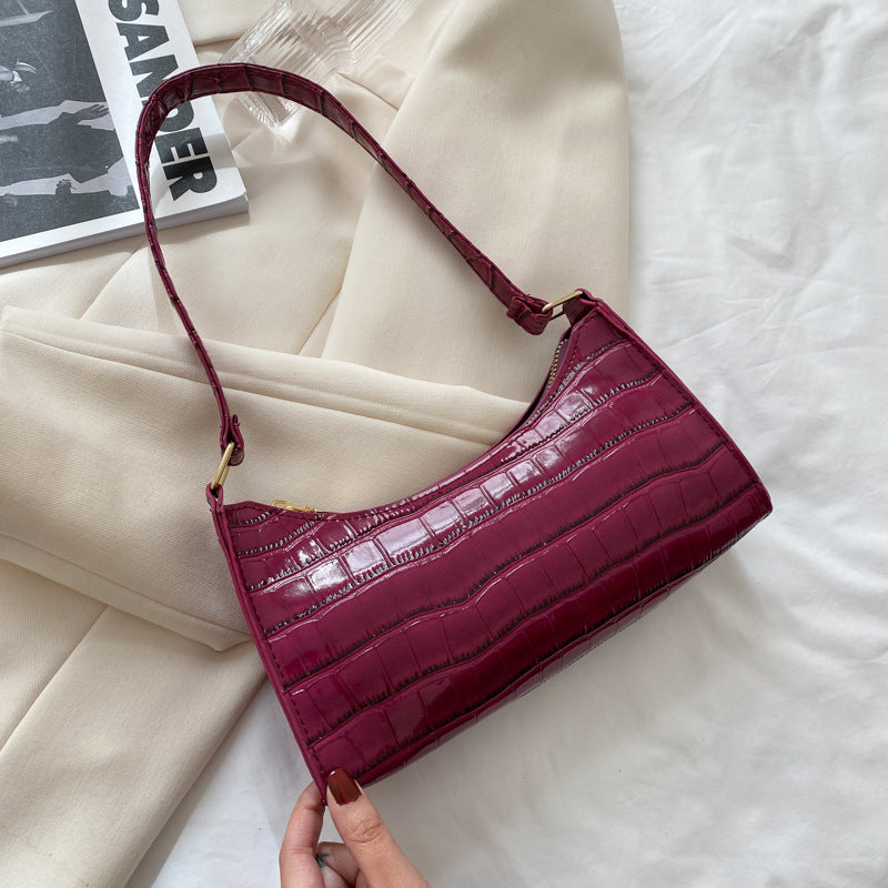 Retro Style Leather Shoulder Bag | Amber