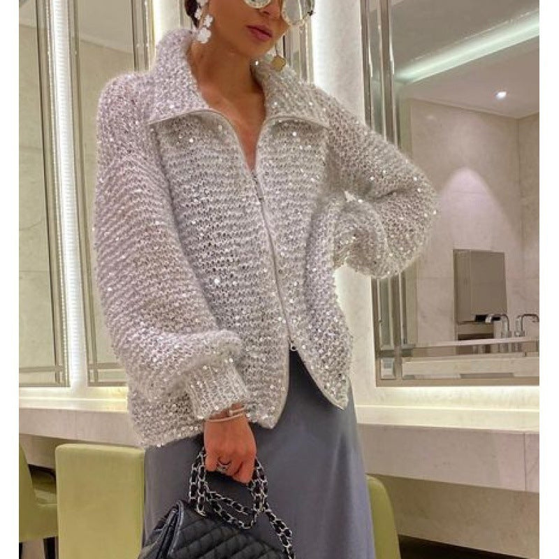 GLORIA | Refined Shiny Style Cardigan