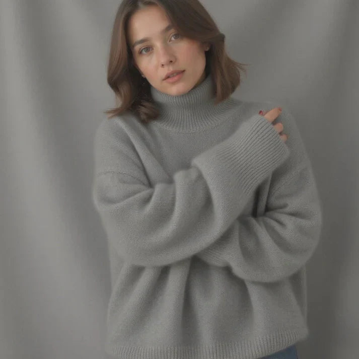 Stylishly Cashmere High Neck Sweater