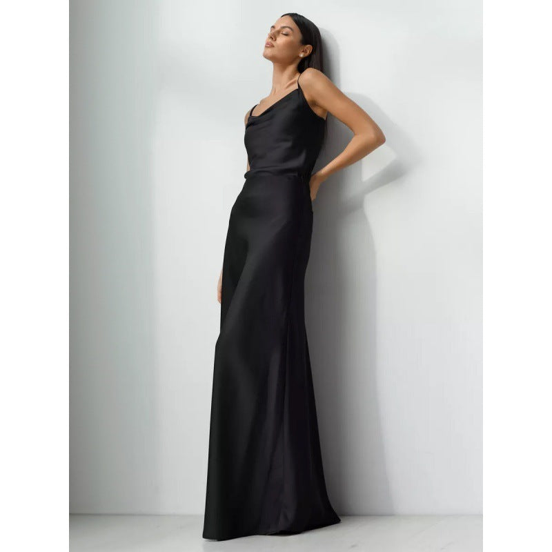 Professional Satin Fishtail Evening Skirt