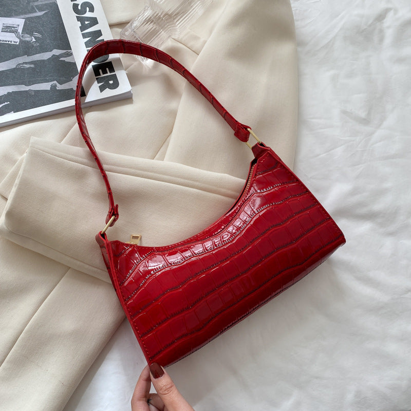 Retro Style Leather Shoulder Bag | Amber