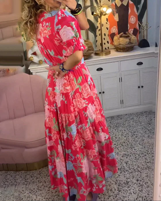 Women's dress with enchanting flowers