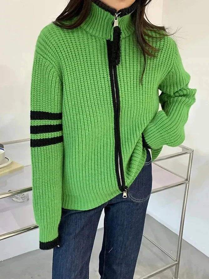 Bright Mock Neck Sweater