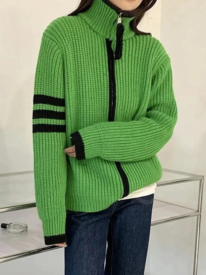 Bright Mock Neck Sweater